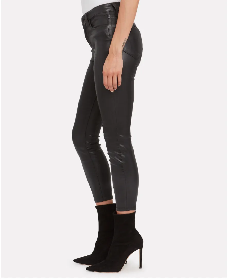 L'Agence Adelaide Skinny Leather Pants in Noir