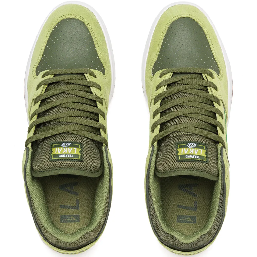 Lakai Telford Low Shoes Green/Green Suede