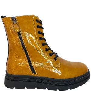 Lloyd & Pryce 'For her' Mahon Dark Mustard Lace Up Boots