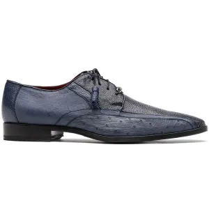 Marco Di Milano Lucca Navy Ostrich & Stingray Shoes
