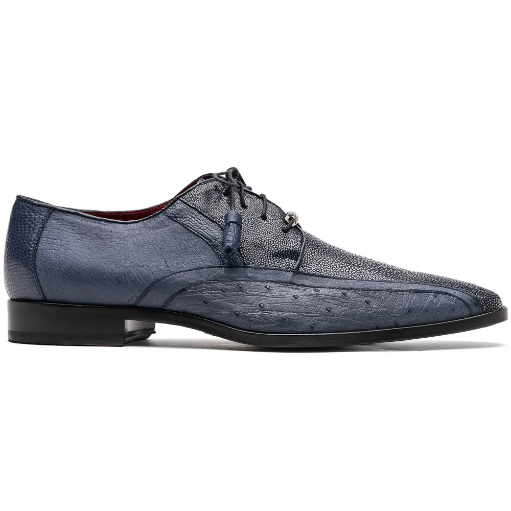 Marco Di Milano Lucca Navy Ostrich & Stingray Shoes