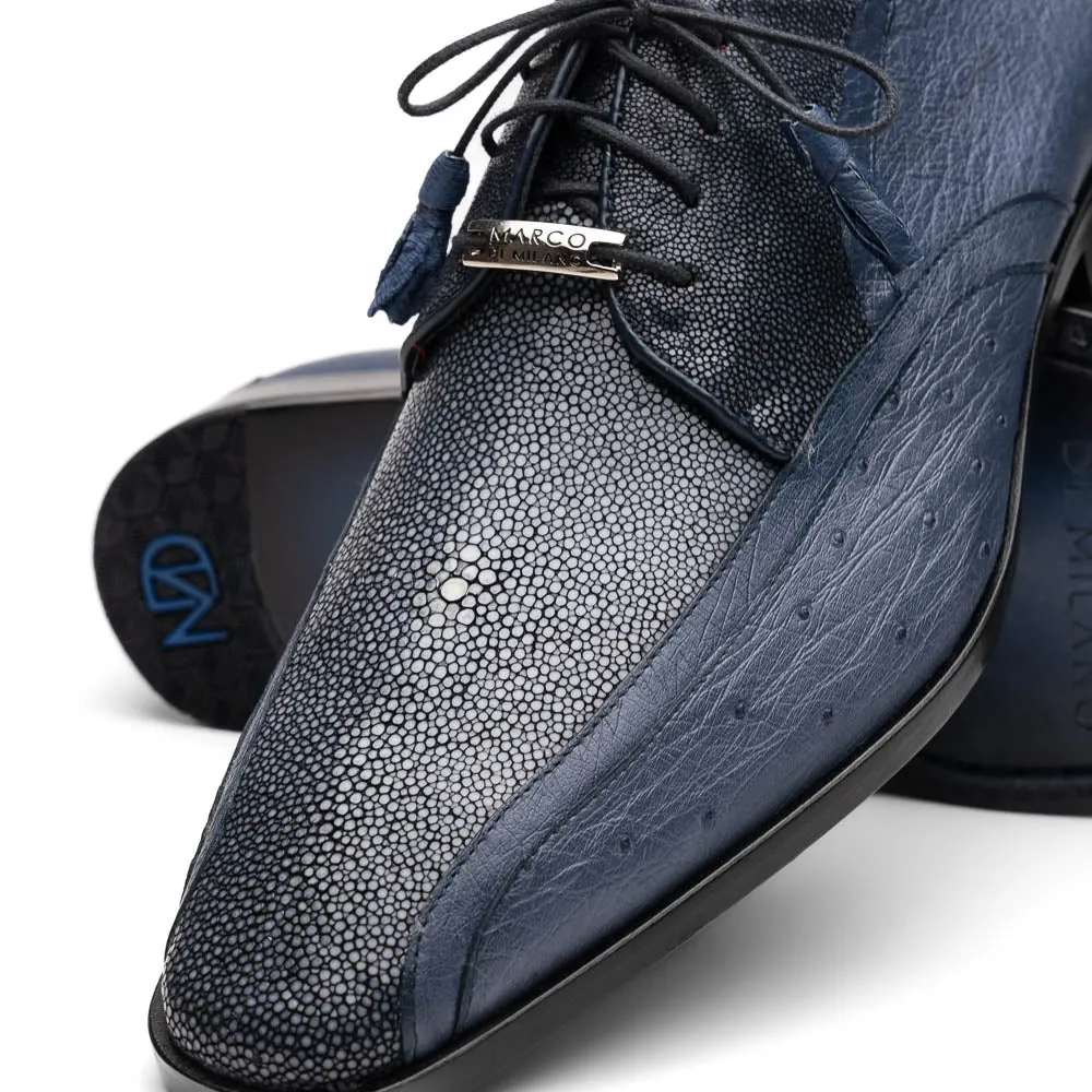 Marco Di Milano Lucca Navy Ostrich & Stingray Shoes