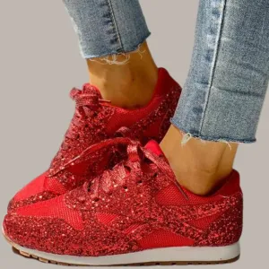 Mayra® | Trendy Glittery Sneakers