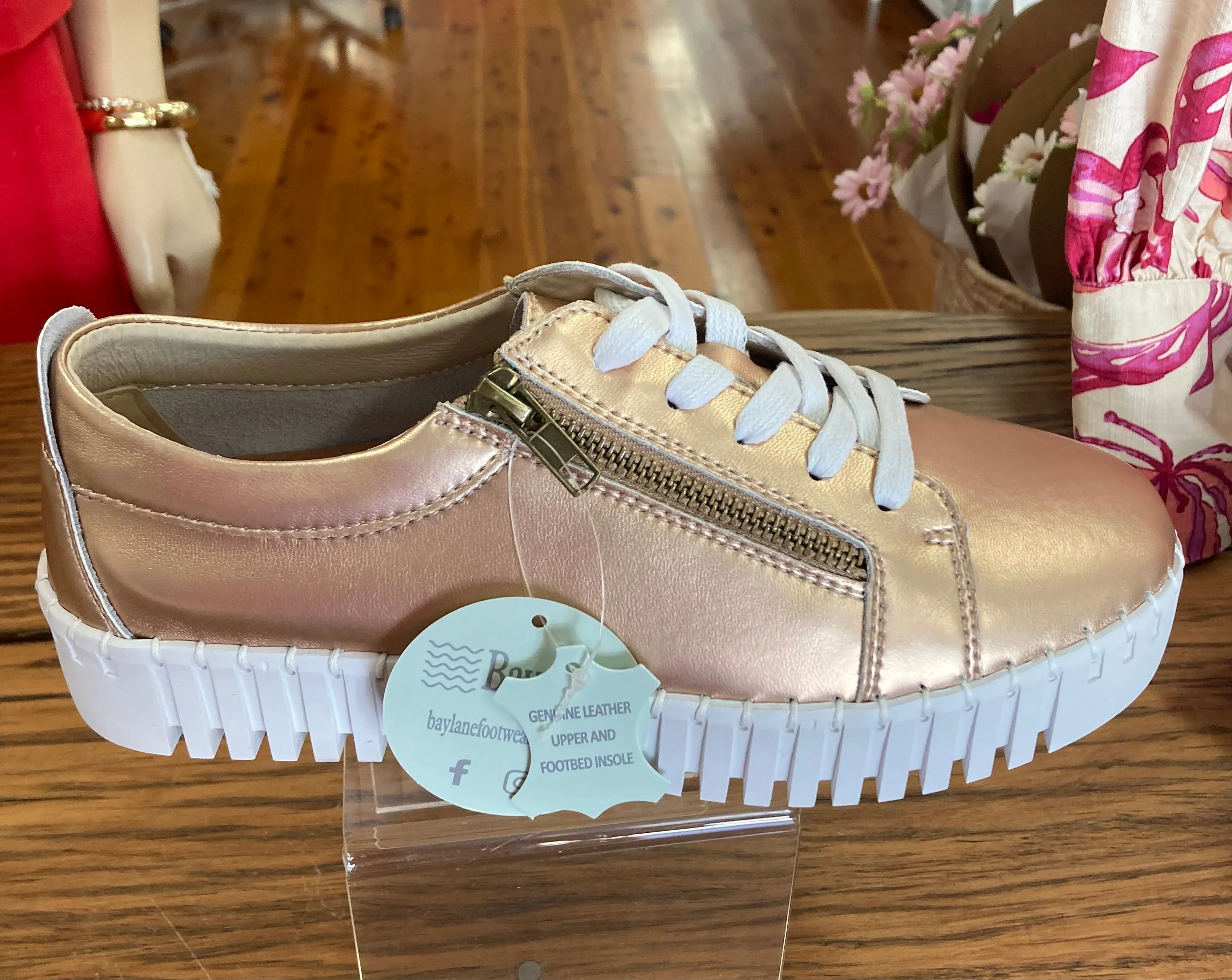 Medusa Rose Gold Sneaker By Bay Lane Footwear