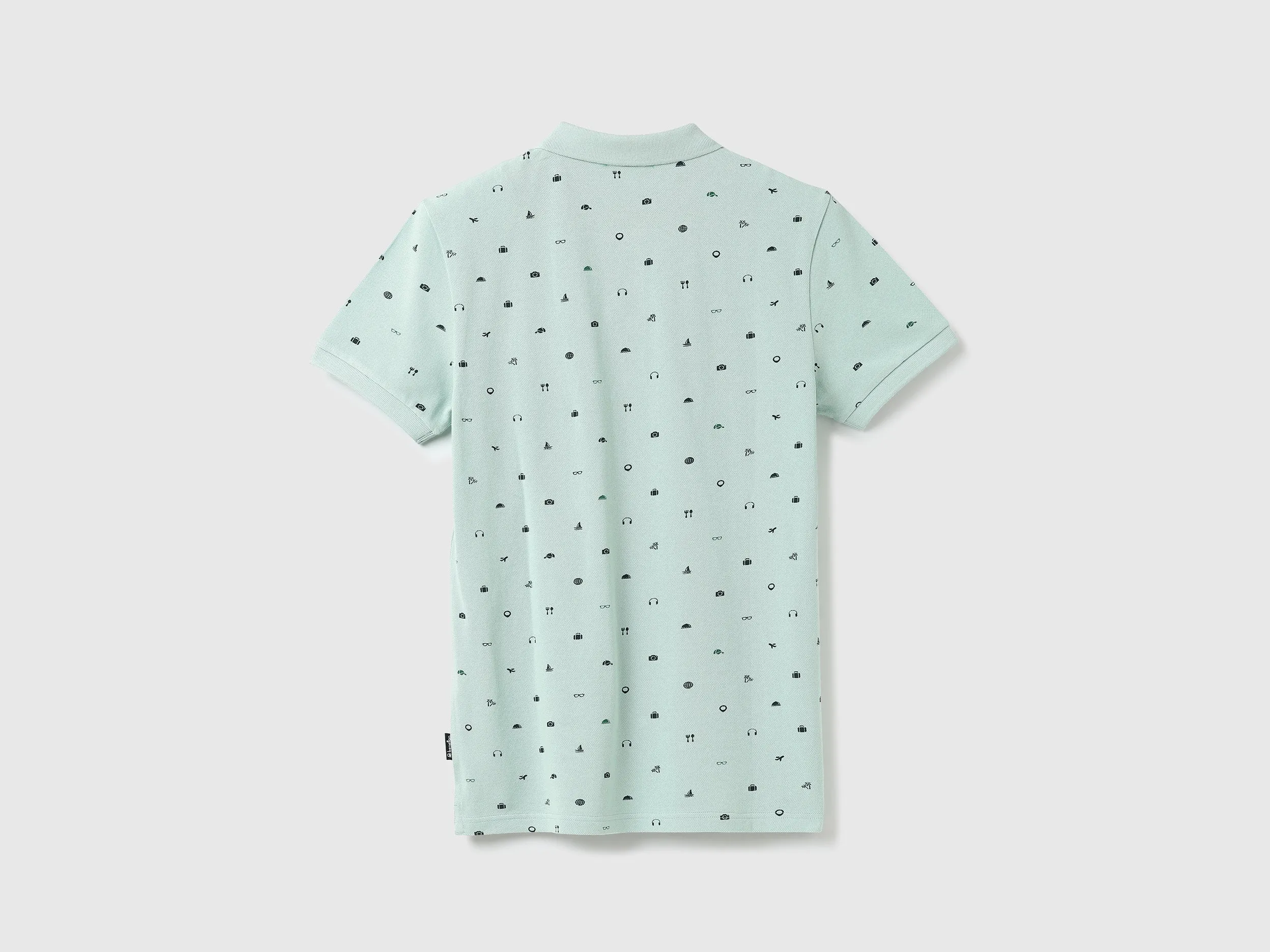 Men Printed Polo Collar T-shirt