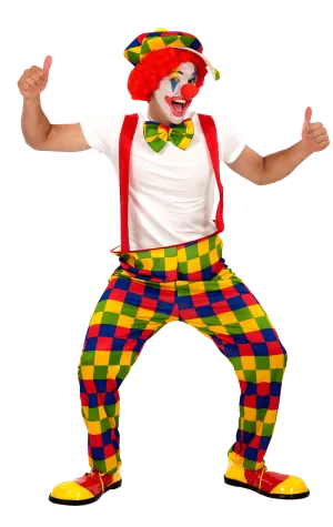 Mens Fun Circus Clown Costume