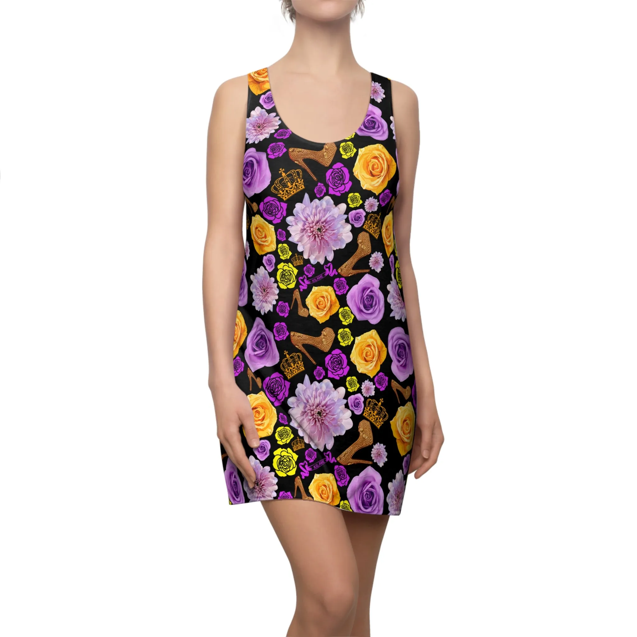 Mira Dress 'Gold flower shoes'
