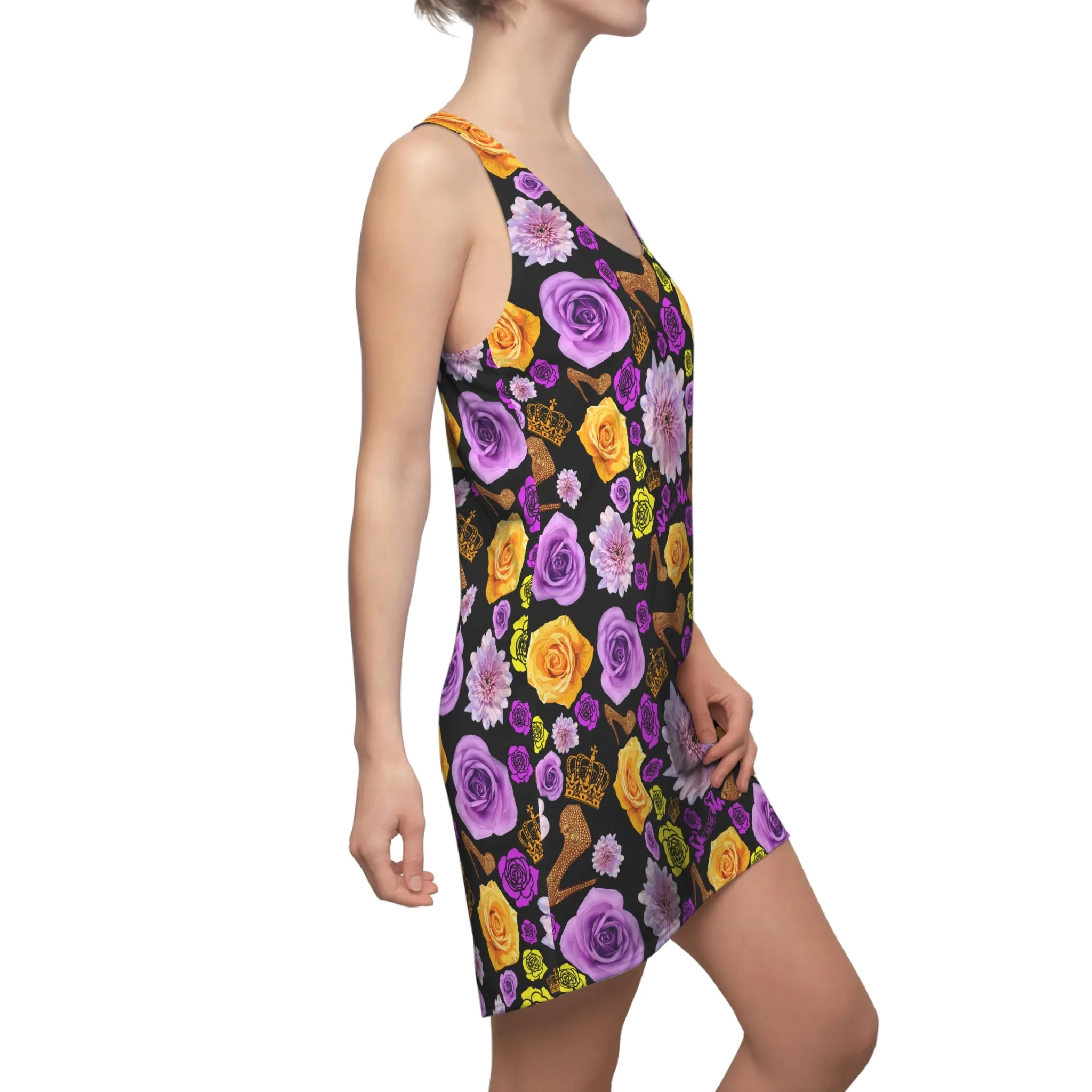 Mira Dress 'Gold flower shoes'