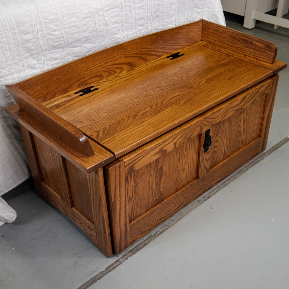 Mission Style Shoe Storage Bench