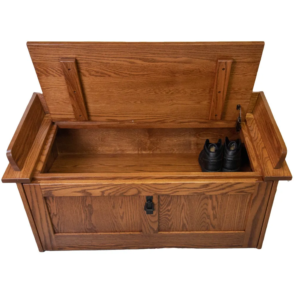 Mission Style Shoe Storage Bench