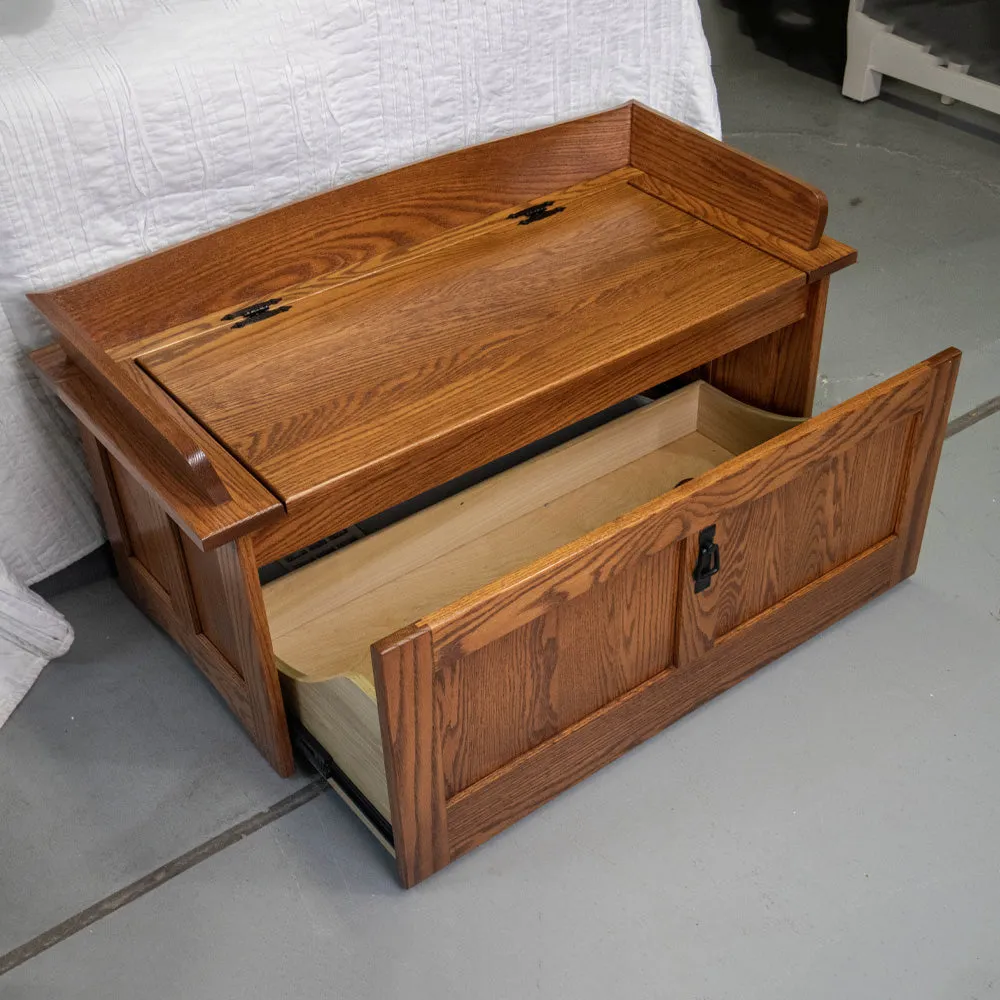 Mission Style Shoe Storage Bench
