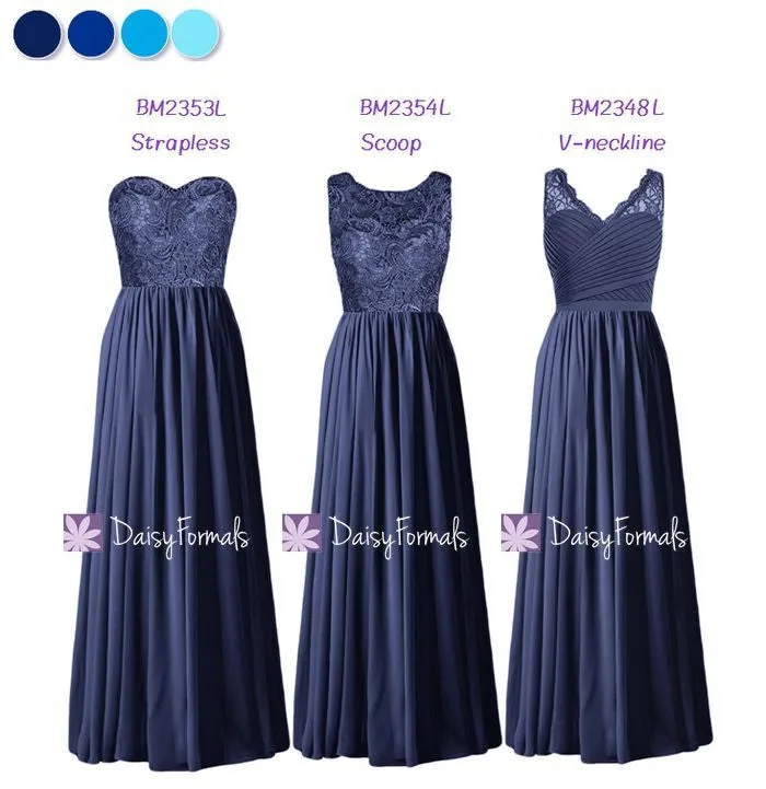 Mix & Match Bridesmaids Dress Long Navy Party Dress - Navy Nautical (MM161)