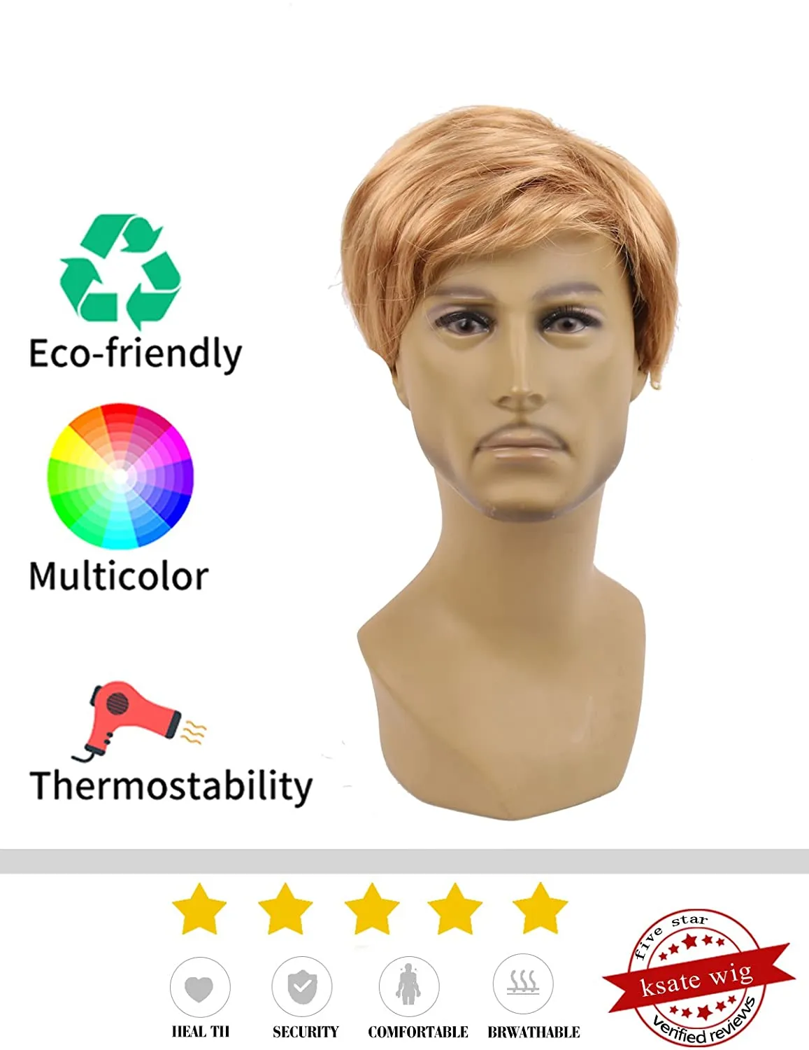 Mr. President Donald Trump Billionaire Synthetic Hair for Adult Men Wig
