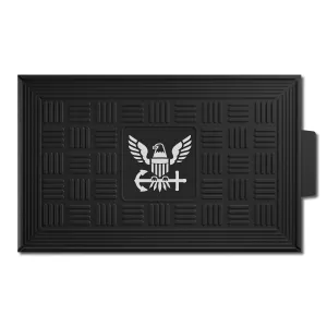 NAVY Medallion Door Mat
