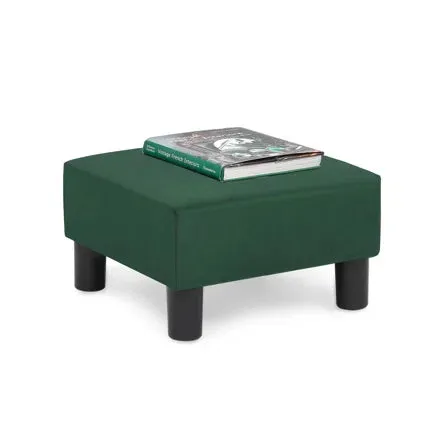 NEW Mugisha Modern Square Ottoman - Green Cotton Blend!