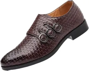 New Retails $100  KTYUERGHK Luxury Men Dress Shoes Leather Cap Toe Oxford Shoes Business Office Wedding Formal Shoes Comfortable Slip On Formal Loafers Sz 8.5