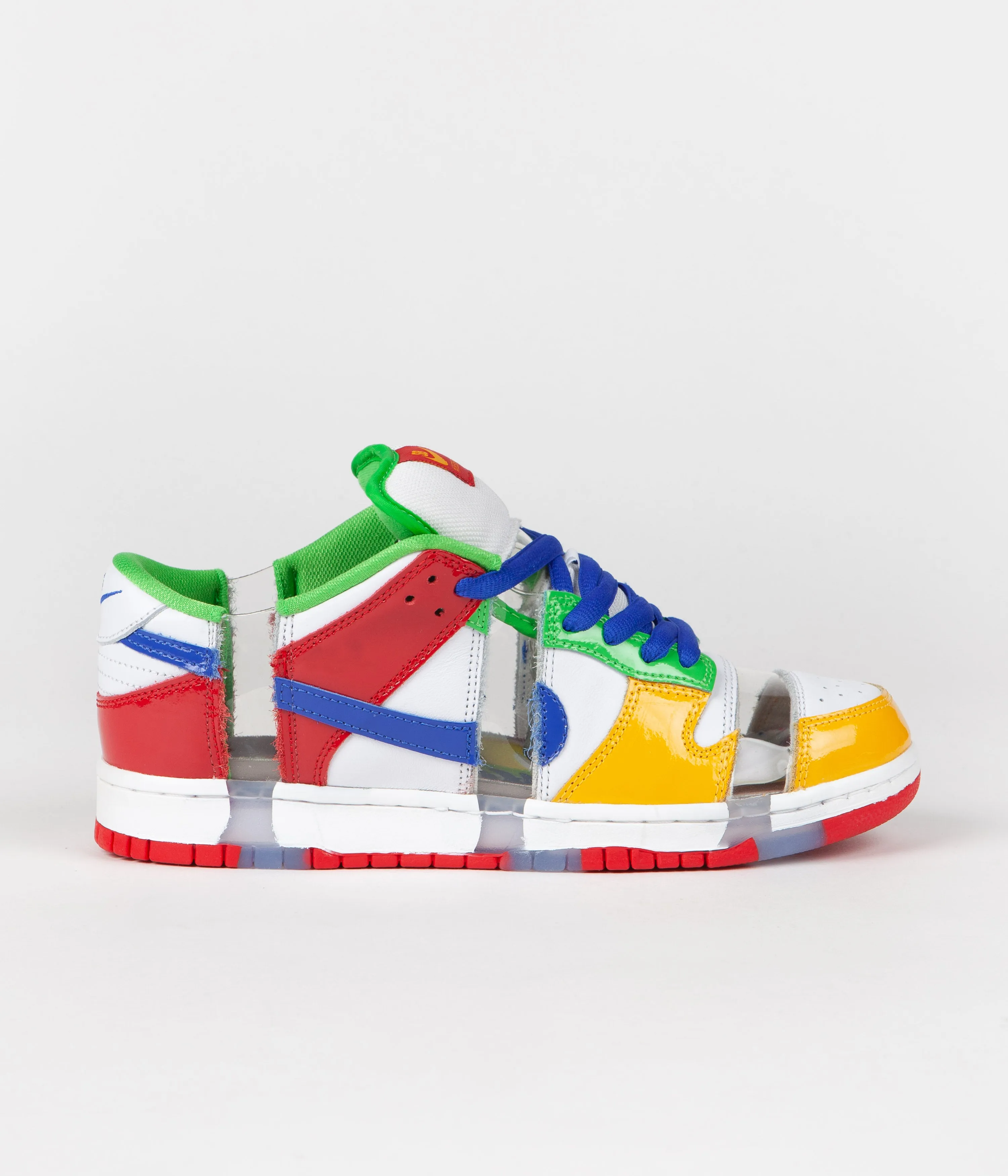 Nike SB x eBay Dunk Low OG Sandy Bodecker Shoes - White / Hyper Royal - Mean Green
