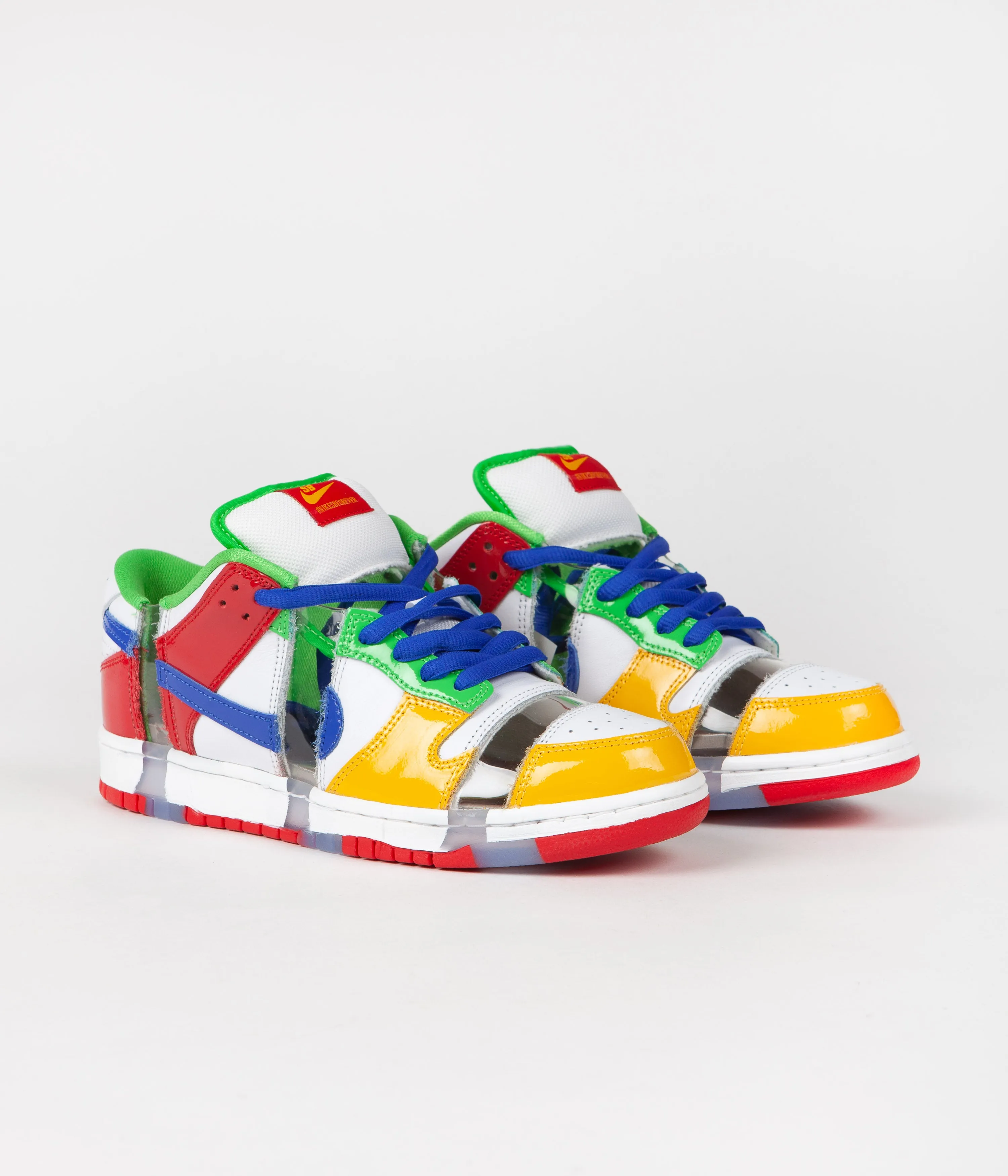 Nike SB x eBay Dunk Low OG Sandy Bodecker Shoes - White / Hyper Royal - Mean Green