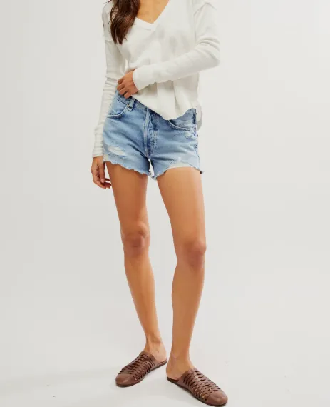 Now or Never Denim Short / Moon Child
