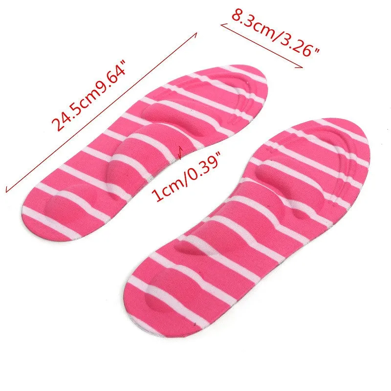 One-pair Women Feet Care Massage High Heels Sponge 3D Shoe Insoles Cushions Pads