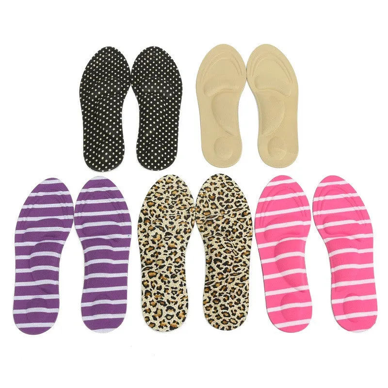 One-pair Women Feet Care Massage High Heels Sponge 3D Shoe Insoles Cushions Pads