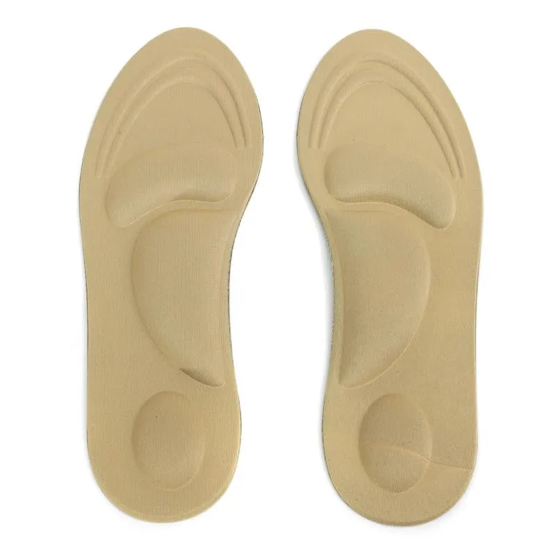 One-pair Women Feet Care Massage High Heels Sponge 3D Shoe Insoles Cushions Pads
