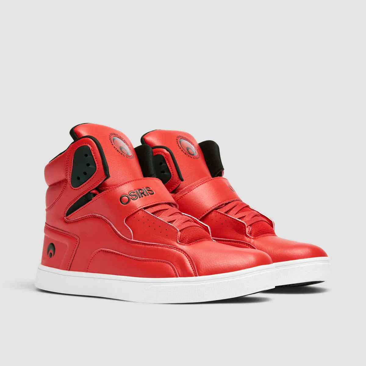 Osiris Rize Ultra High Top Shoes - Red/Red/Black