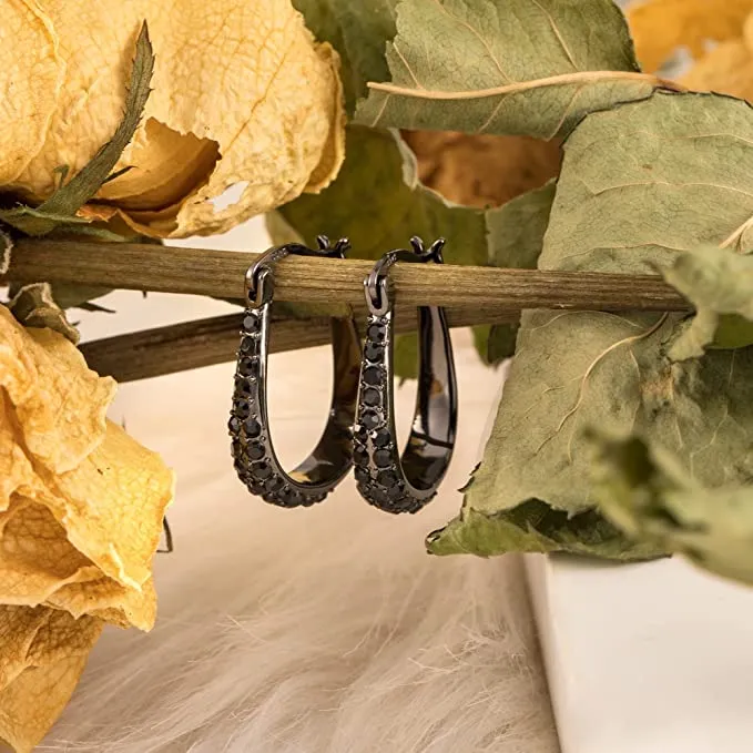 Oval Hoop Earrings-Women Fashion Jewelry