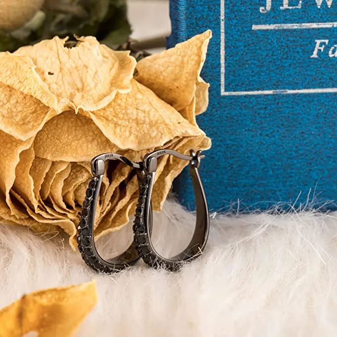 Oval Hoop Earrings-Women Fashion Jewelry