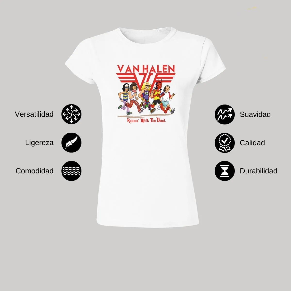 Playera Mujer Rock Van Halen Running with the devil 1005B