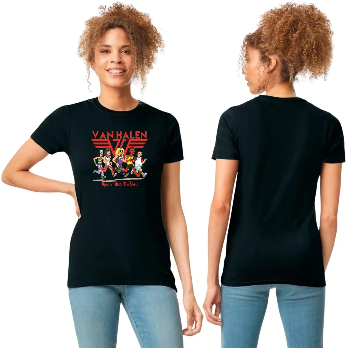 Playera Mujer Rock Van Halen Running with the devil 1005N