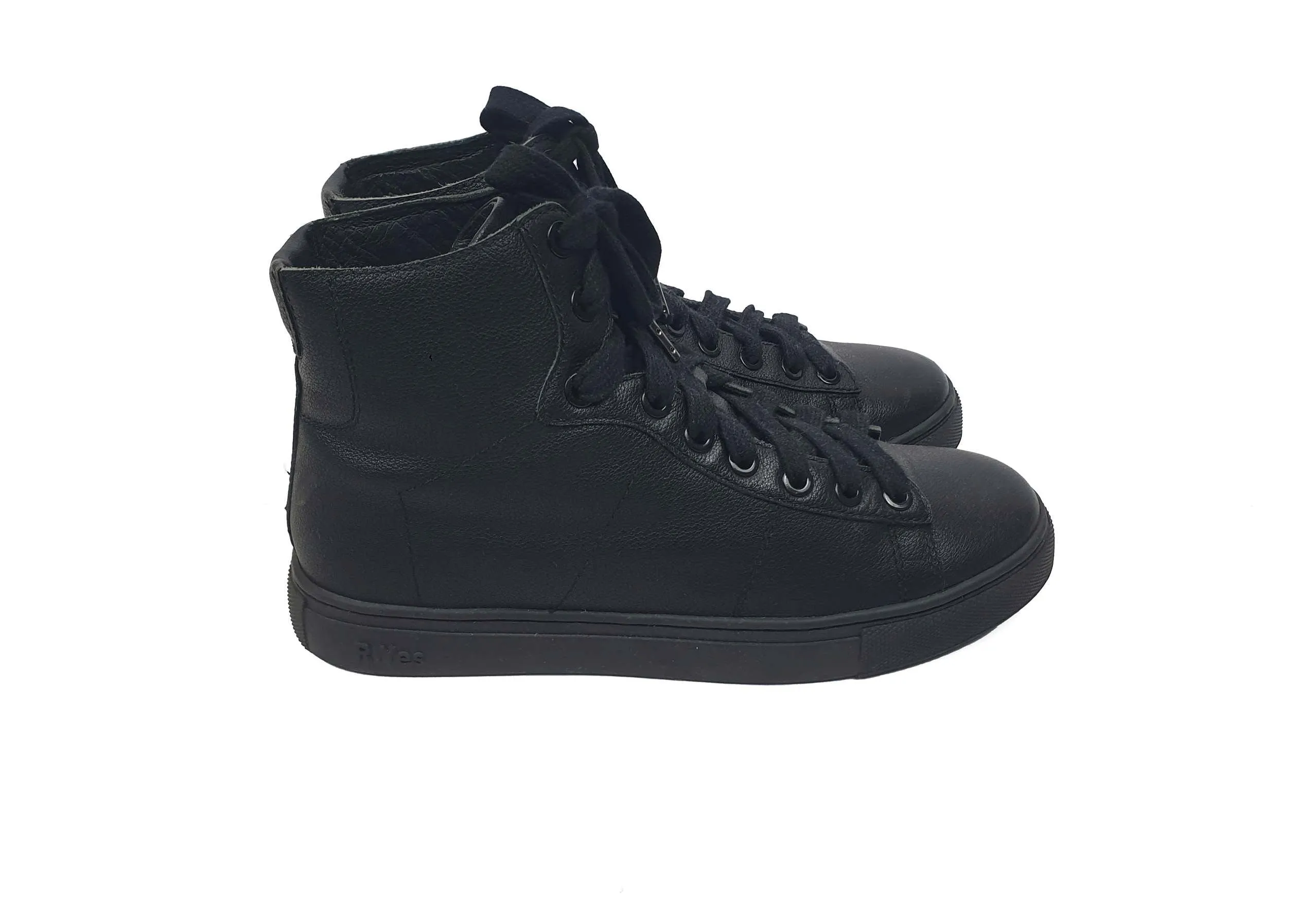 Radical Yes black leather laceup high top boots size 37