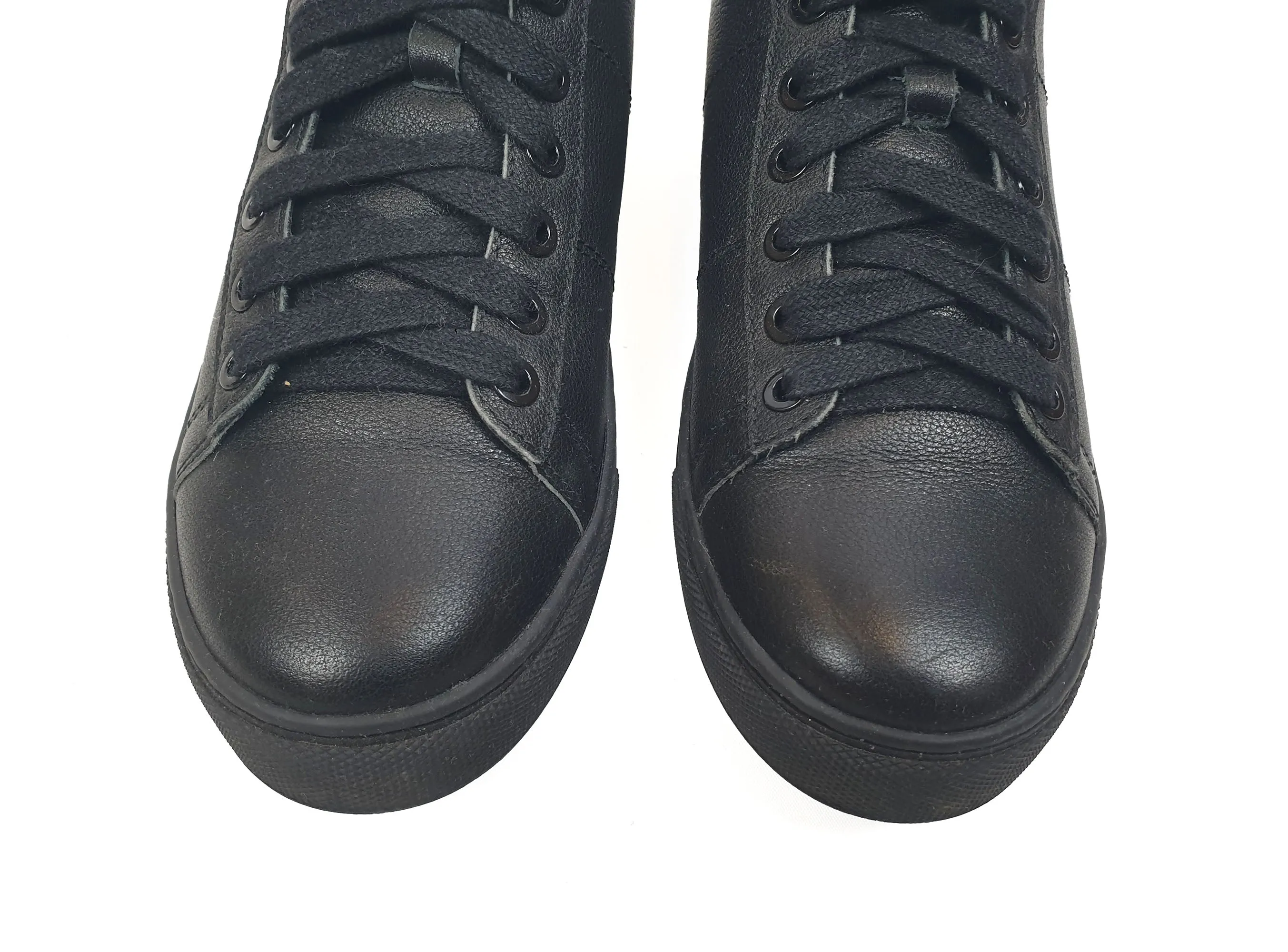 Radical Yes black leather laceup high top boots size 37