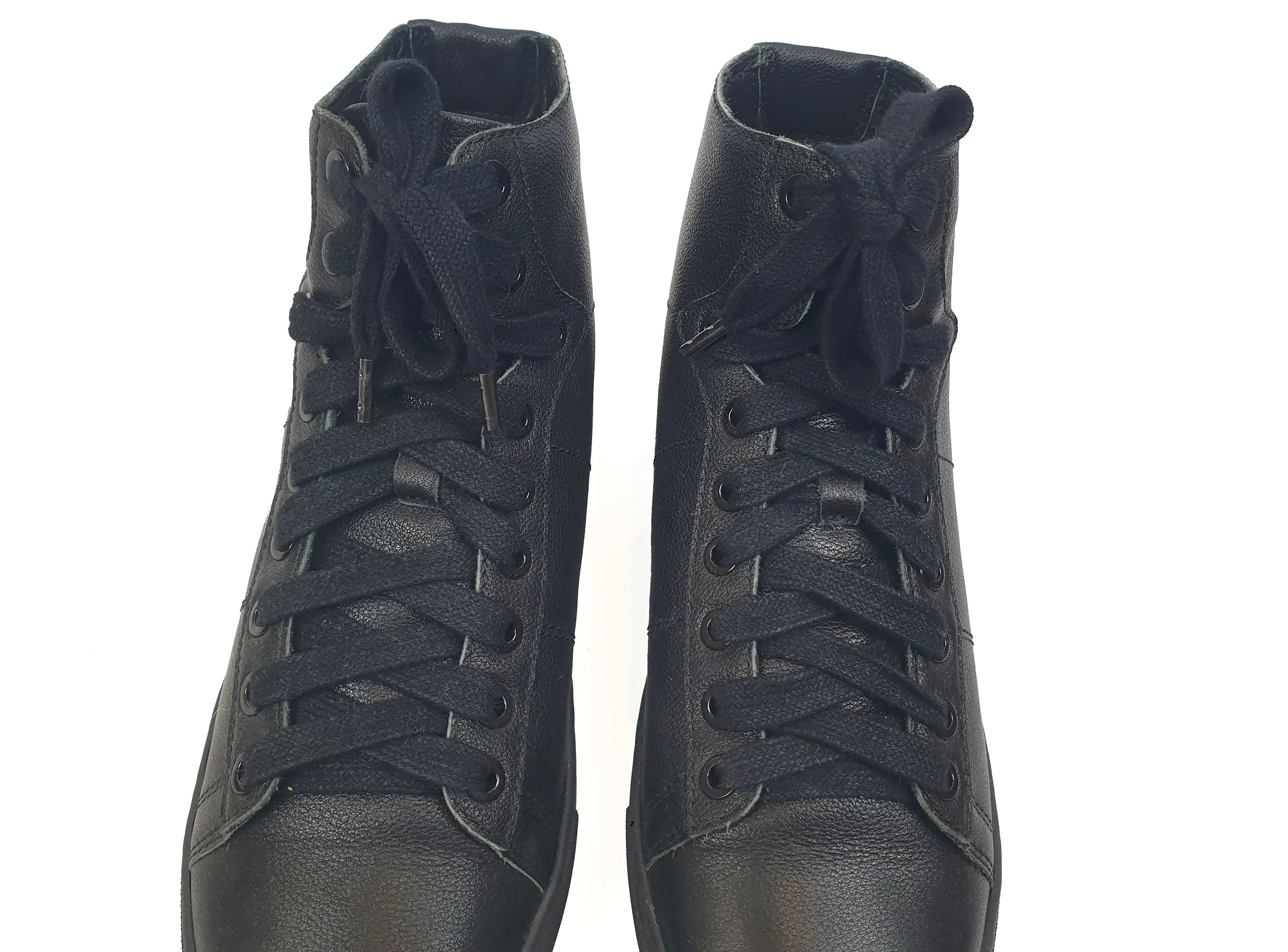Radical Yes black leather laceup high top boots size 37