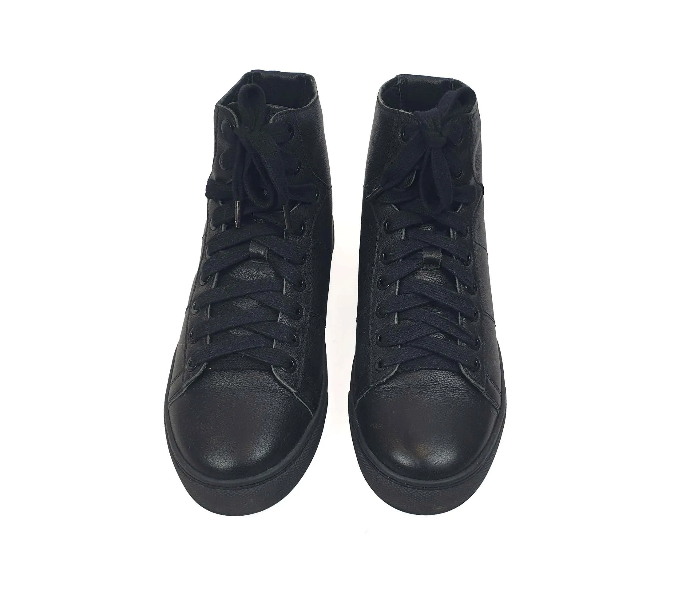 Radical Yes black leather laceup high top boots size 37