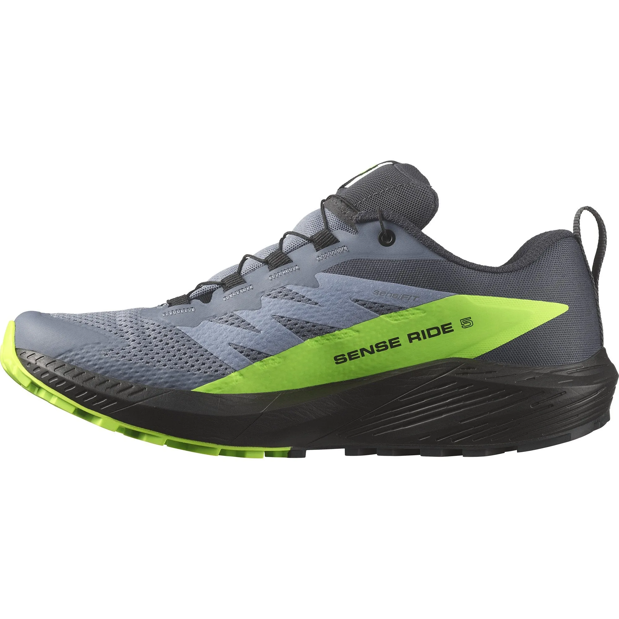 Salomon - Sense Ride 5 - Black/Laurel Wreath/Green Gecko - Men's