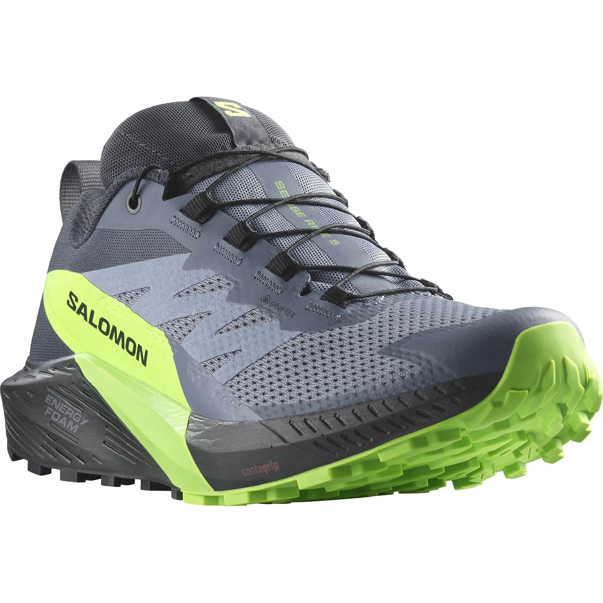 Salomon - Sense Ride 5 - Black/Laurel Wreath/Green Gecko - Men's