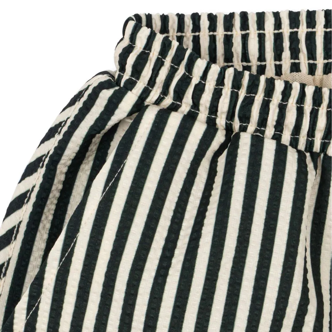 Seer Asnou Striped Seersucker Limone Swimming Shorts