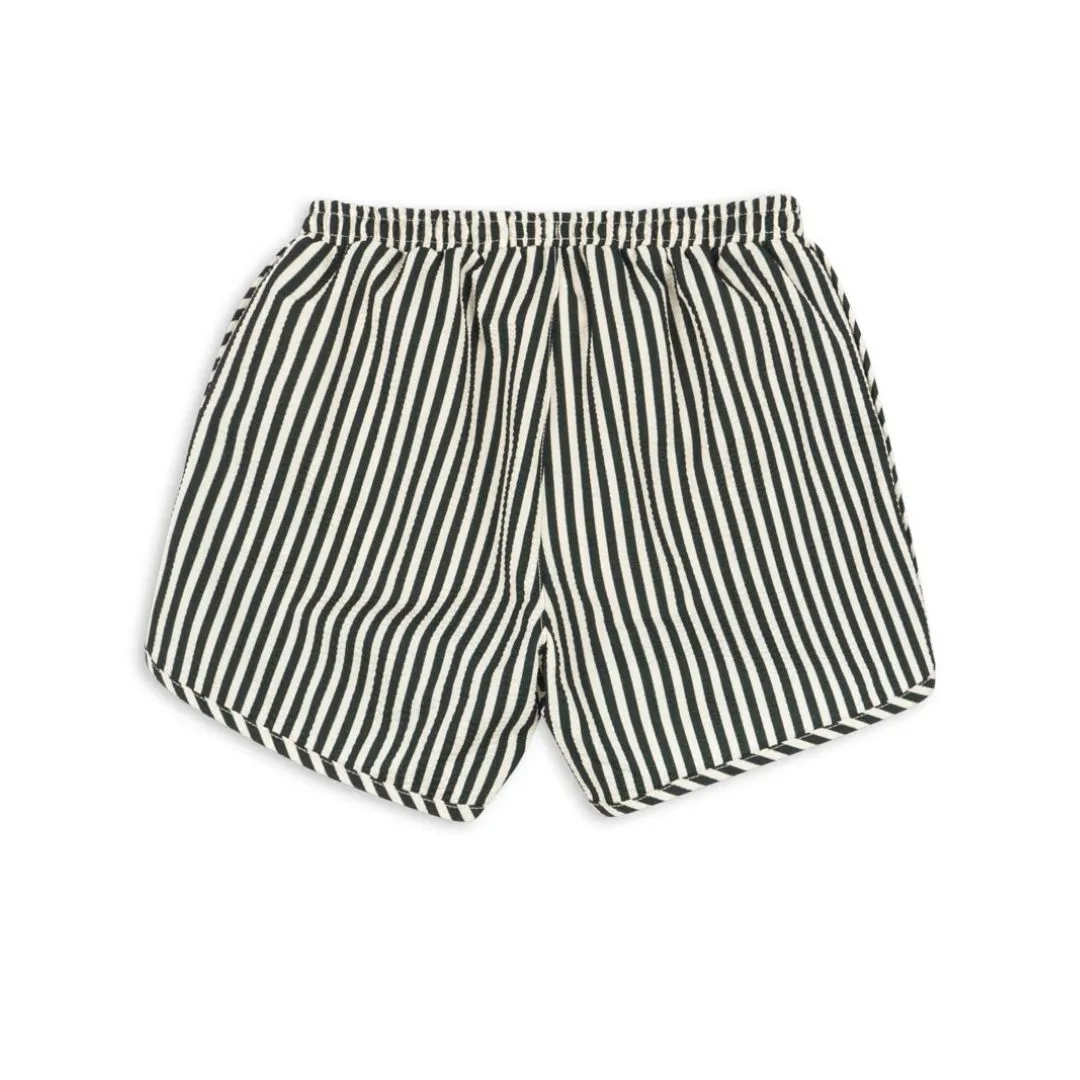 Seer Asnou Striped Seersucker Limone Swimming Shorts