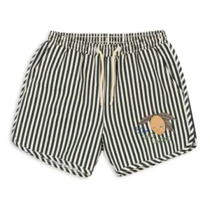 Seer Asnou Striped Seersucker Limone Swimming Shorts