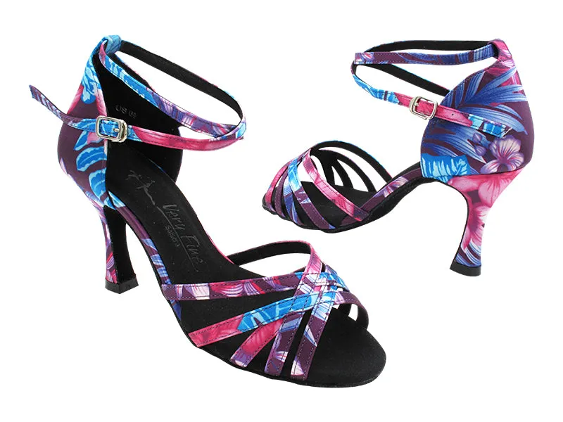 SERA2613 Blue Purple Flower Satin