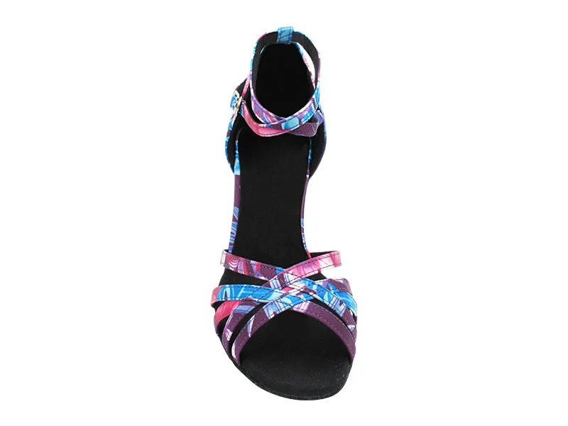 SERA2613 Blue Purple Flower Satin