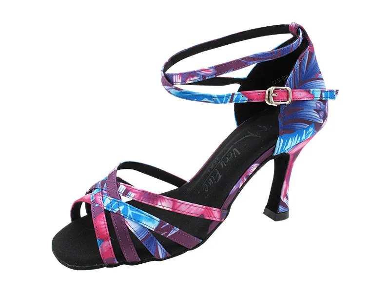 SERA2613 Blue Purple Flower Satin