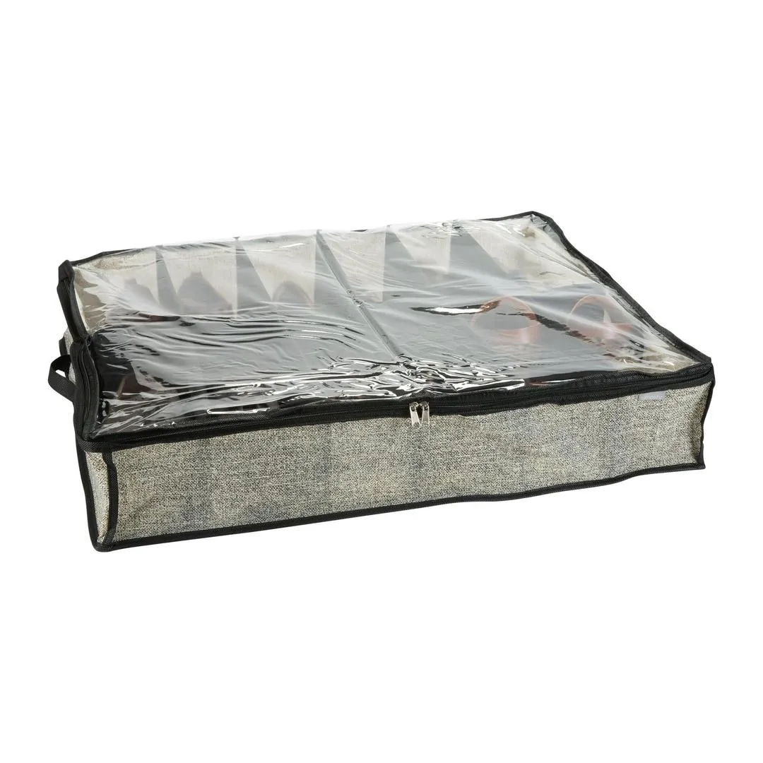 Simplify Under the Bed Shoe Storage Box (12 Pairs) - Black