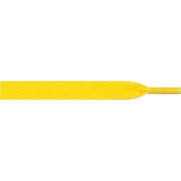 Skateboard Flat 1/2" - Yellow (12 Pair Pack) Shoelaces