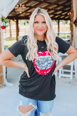 Smiling Camo Graphic Tee