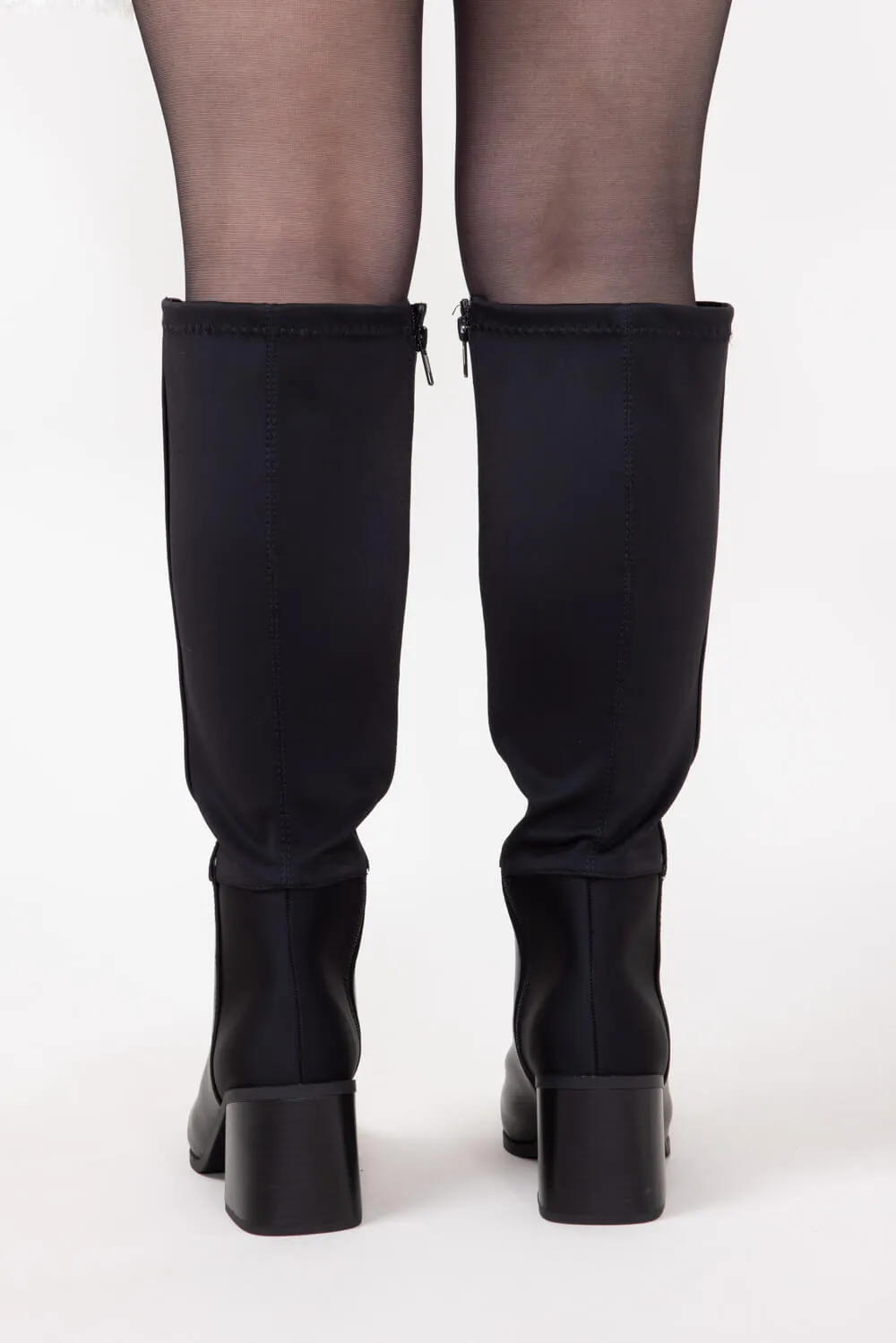 Soda Dahlia Tall Lug Boots for Women in Black | DAHLIA-S BLACK