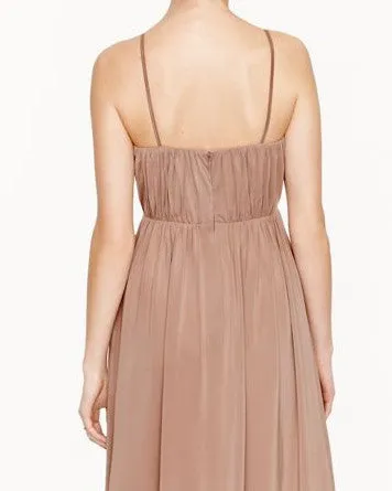 Soft Chiffon Bridesmaid Dress Dark Gray Floor Length Evening Dress W/Jewel Neck(BM10826L)