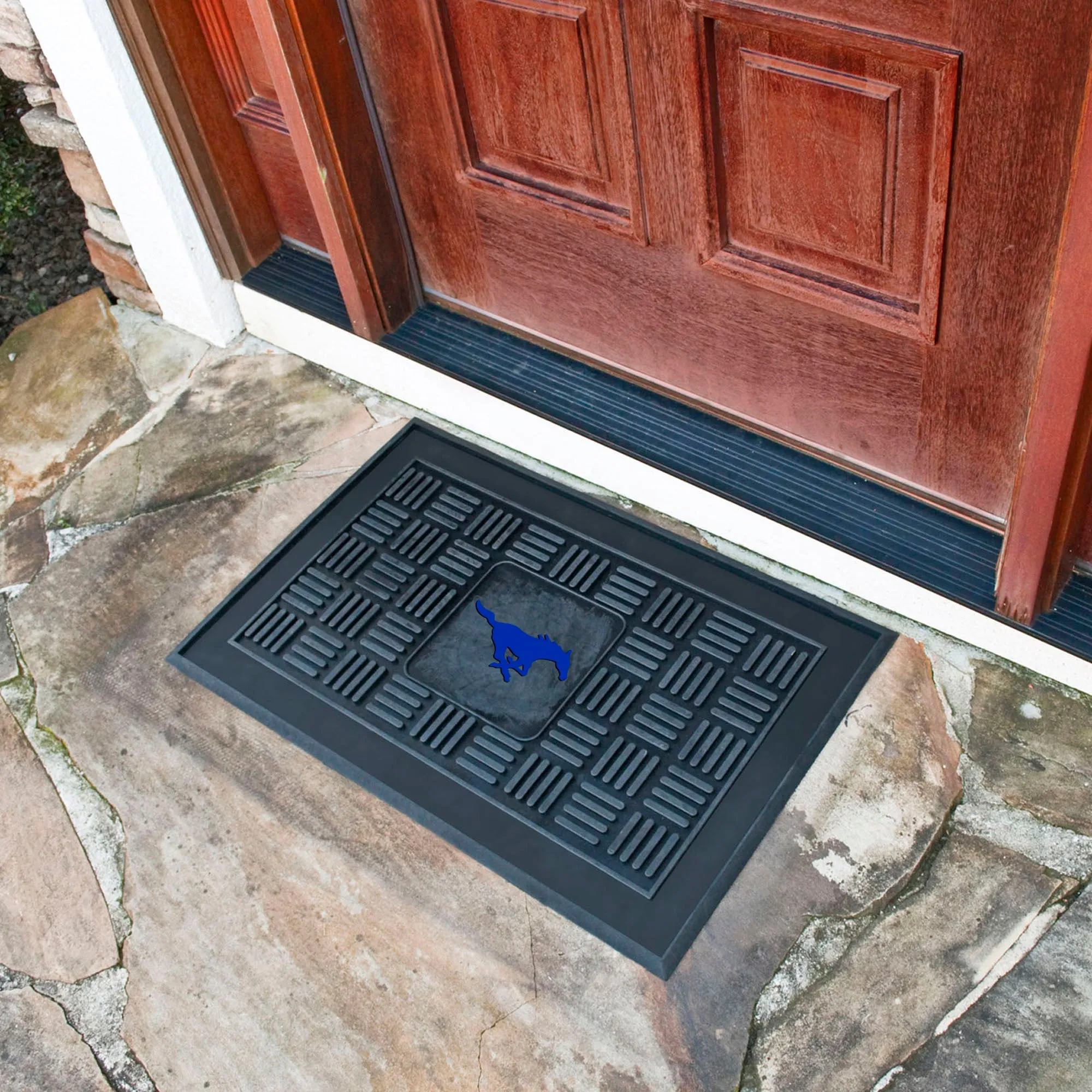 Southern Methodist University Medallion Door Mat