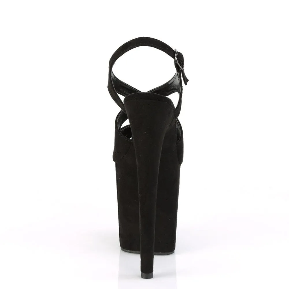 SS-FLAMINGO-831FS Exotic Sandal | Black Faux Leather